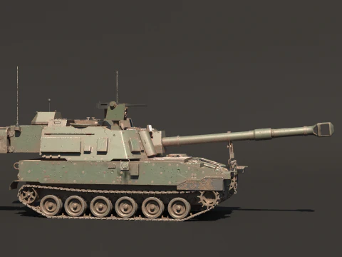 Abbigliamento da battaglia per obice da paladino M109A7 Modello 3D