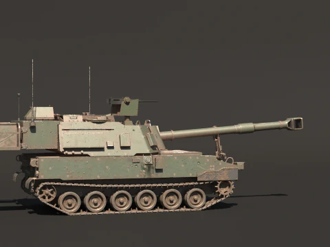 Abbigliamento da battaglia per obice da paladino M109A7 Modello 3D
