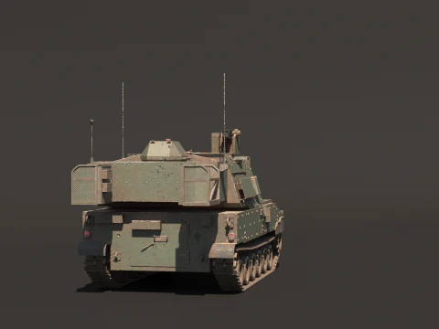 Abbigliamento da battaglia per obice da paladino M109A7 Modello 3D