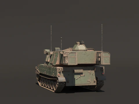 Abbigliamento da battaglia per obice da paladino M109A7 Modello 3D