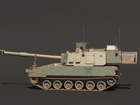 Abbigliamento da battaglia per obice da paladino M109A7 Modello 3D