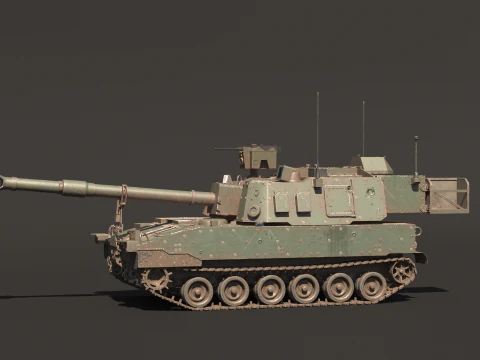 Abbigliamento da battaglia per obice da paladino M109A7 Modello 3D