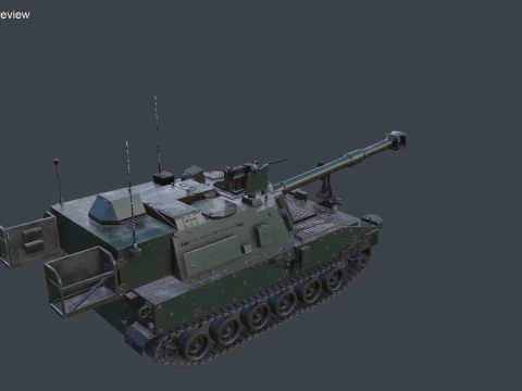 Abbigliamento da battaglia per obice da paladino M109A7 Modello 3D