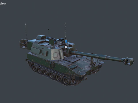 Abbigliamento da battaglia per obice da paladino M109A7 Modello 3D