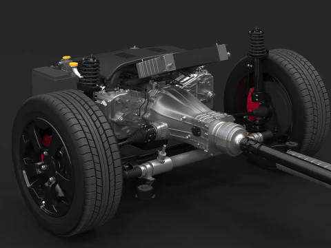 Telaio AWD ibrido leggero MHEV Modello 3D