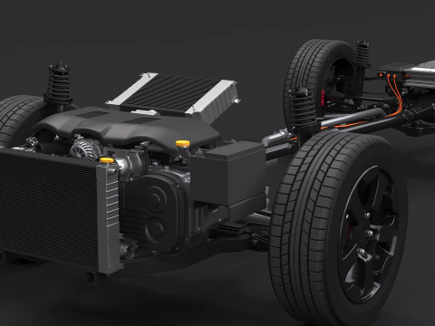 Telaio AWD ibrido leggero MHEV Modello 3D