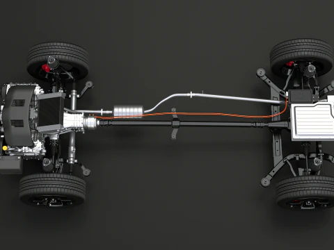 Telaio AWD ibrido leggero MHEV Modello 3D