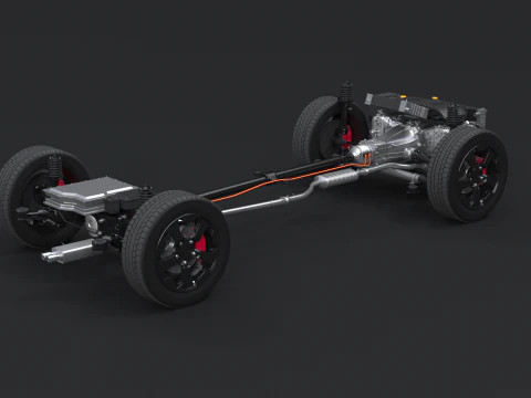 Telaio AWD ibrido leggero MHEV Modello 3D