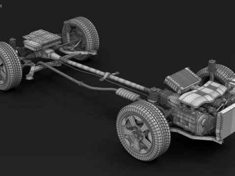 Telaio AWD ibrido leggero MHEV Modello 3D
