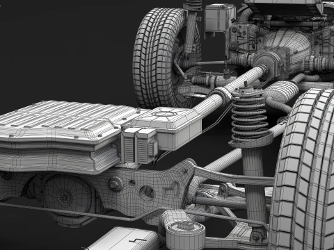 Telaio AWD ibrido leggero MHEV Modello 3D