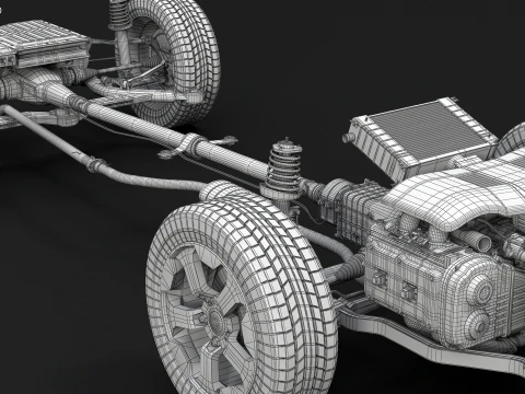 Telaio AWD ibrido leggero MHEV Modello 3D