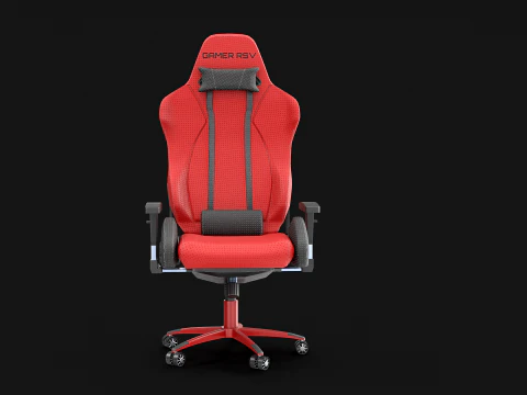 Red Gaming Chair 3D Model