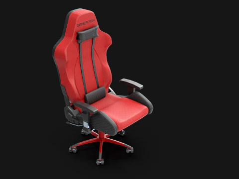 Red Gaming Chair 3D Model