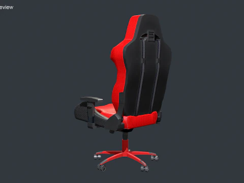 Red Gaming Chair 3D Model