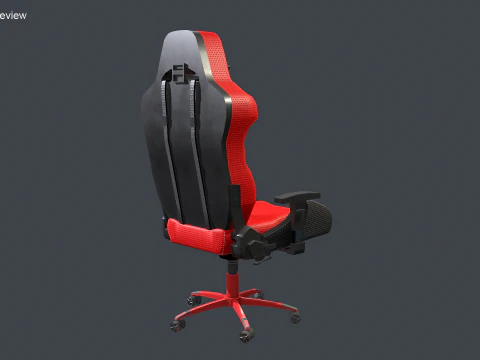 Red Gaming Chair 3D Model