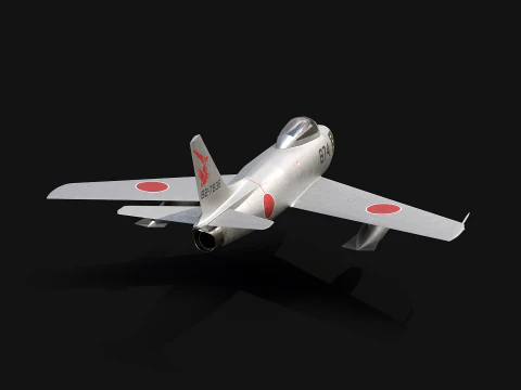 F-86 Sabre JASDF без шасі 3D Модель