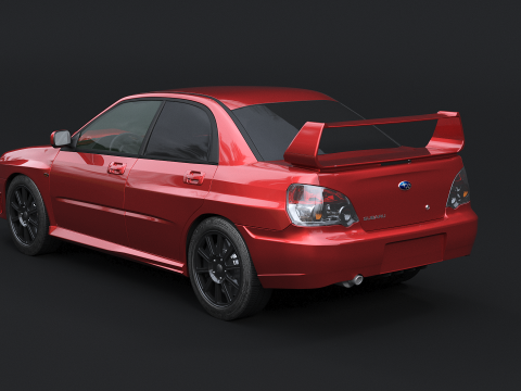 スバル インプレッサ WRX ホークアイ 06-07 3Dモデル