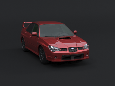 スバル インプレッサ WRX ホークアイ 06-07 3Dモデル