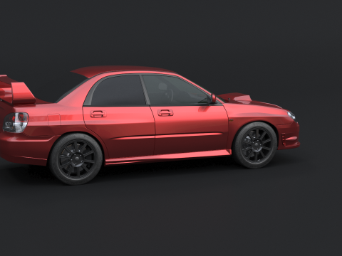 スバル インプレッサ WRX ホークアイ 06-07 3Dモデル