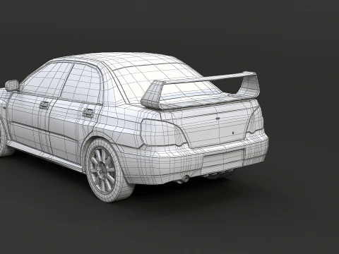Subaru Impreza WRX Occhio di Falco 06-07 Modello 3D