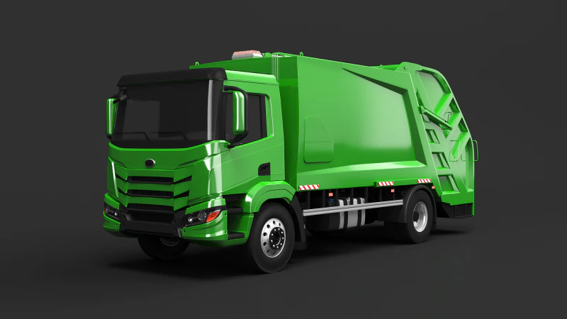 Camion generico della spazzatura dell'UE Modello 3D .c4d .max .obj .3ds .fbx .stl .blend 