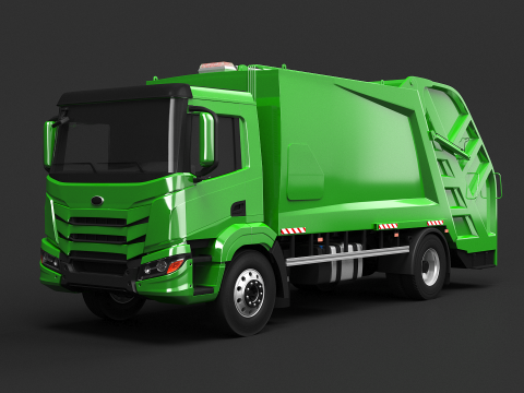 Camion generico della spazzatura dell'UE Modello 3D