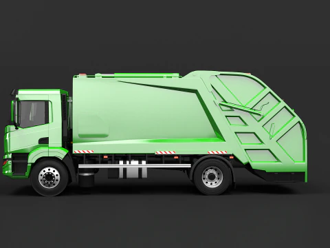 Camion generico della spazzatura dell'UE Modello 3D