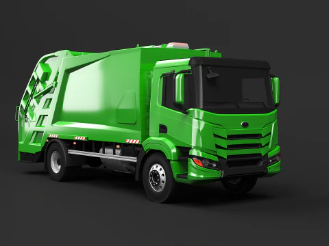 Camion generico della spazzatura dell'UE Modello 3D