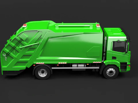 Camion generico della spazzatura dell'UE Modello 3D