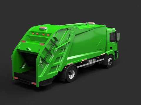 Camion generico della spazzatura dell'UE Modello 3D