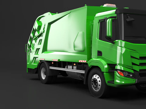 Camion generico della spazzatura dell'UE Modello 3D