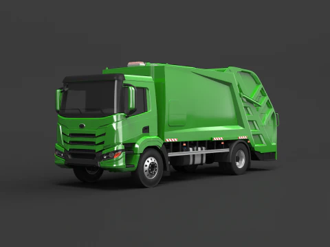 Camion generico della spazzatura dell'UE Modello 3D