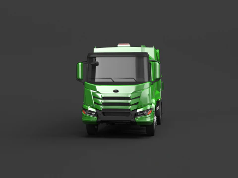 Camion generico della spazzatura dell'UE Modello 3D