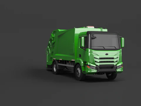 Camion generico della spazzatura dell'UE Modello 3D