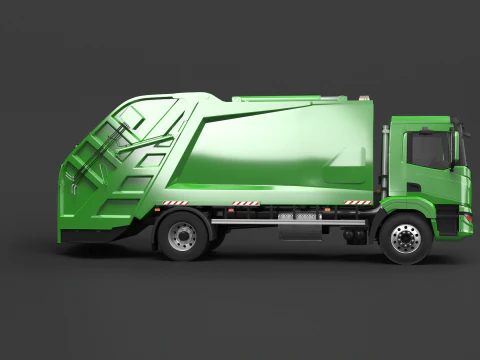 Camion generico della spazzatura dell'UE Modello 3D