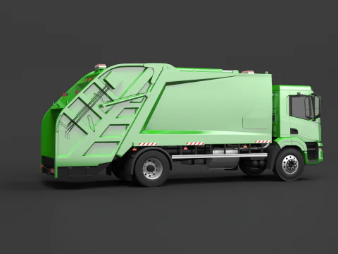 Camion generico della spazzatura dell'UE Modello 3D