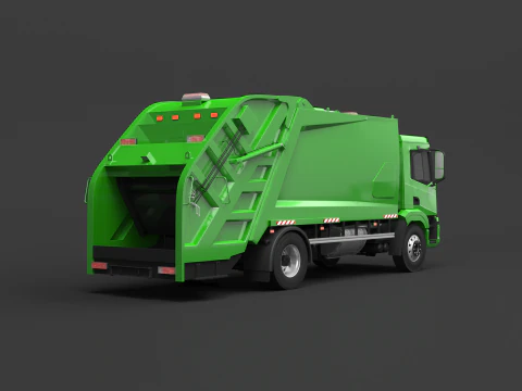 Camion generico della spazzatura dell'UE Modello 3D
