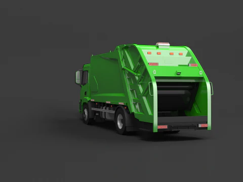 Camion generico della spazzatura dell'UE Modello 3D