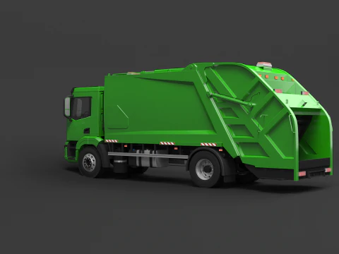 Camion generico della spazzatura dell'UE Modello 3D