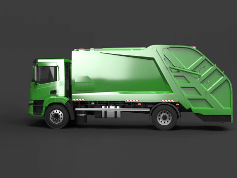Camion generico della spazzatura dell'UE Modello 3D