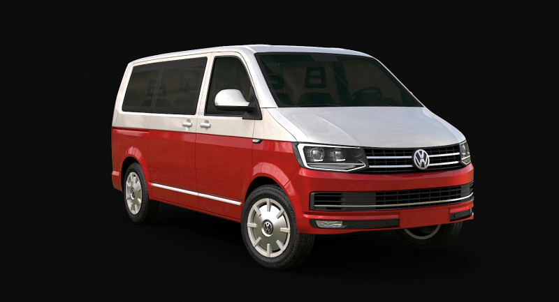 VW Multivan 2016 Modello 3D .c4d .max .obj .3ds .fbx .stl .blend