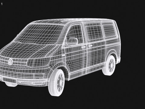 VW Multivan 2016 Modello 3D