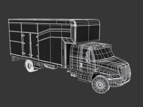 Camion in movimento Modello 3D