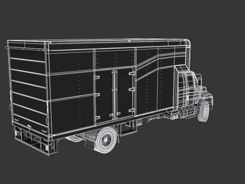 Camion in movimento Modello 3D