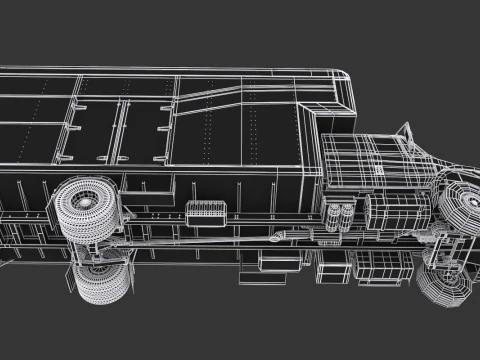 Camion in movimento Modello 3D