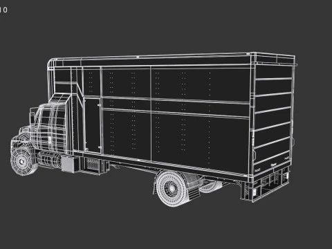 Camion in movimento Modello 3D