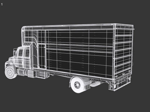 Camion in movimento Modello 3D