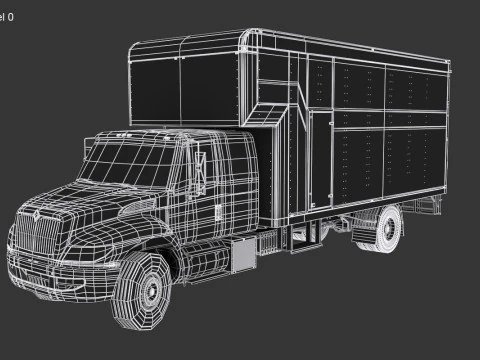 Camion in movimento Modello 3D