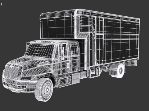 Camion in movimento Modello 3D