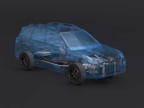 RAYOS X AWD h&iacute;brido suave MHEV Modelo 3D